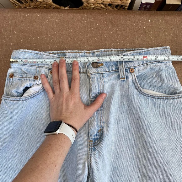 levis 505 vintage stonewash jeans Size 11 Long Juniors Taper Leg - Picture 5 of 11